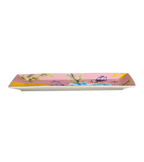 Symphony Garden Serving Platter Pink With Gold Rim