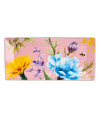 Symphony Garden Serving Platter Pink With Gold Rim