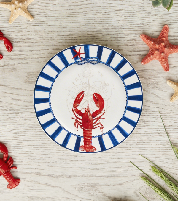 Blue Regatta Dessert Plate - Set of 6