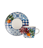 Dolce Vita Coffee Cup & Saucer Orange - Gift Box with Set of 2