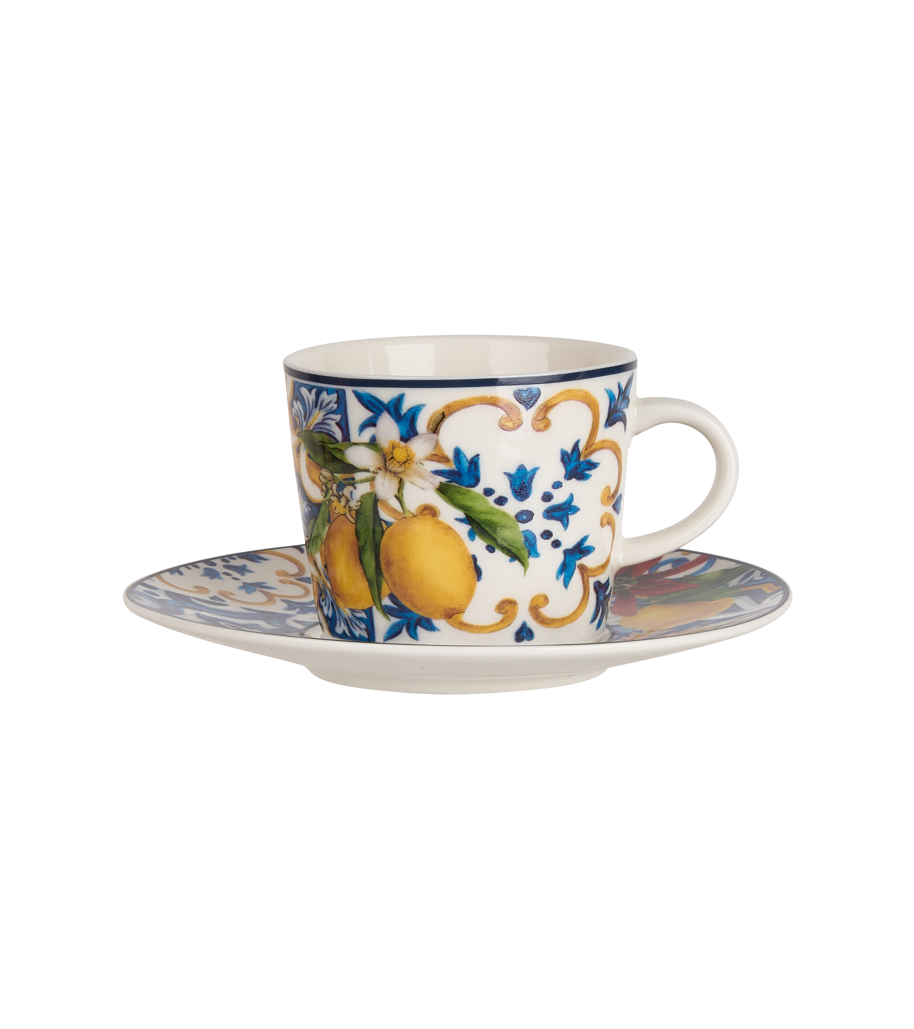 Dolce Vita Coffee Cup & Saucer Orange - Gift Box with Set of 2