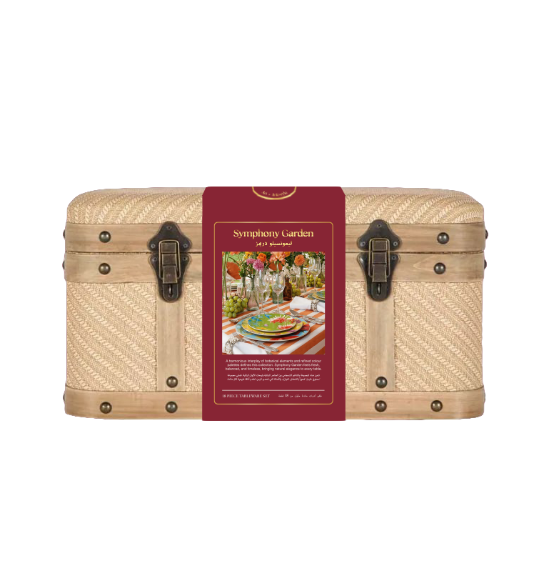 Symphony Garden - 18 Piece Signature Trunk Set with Gold Rim