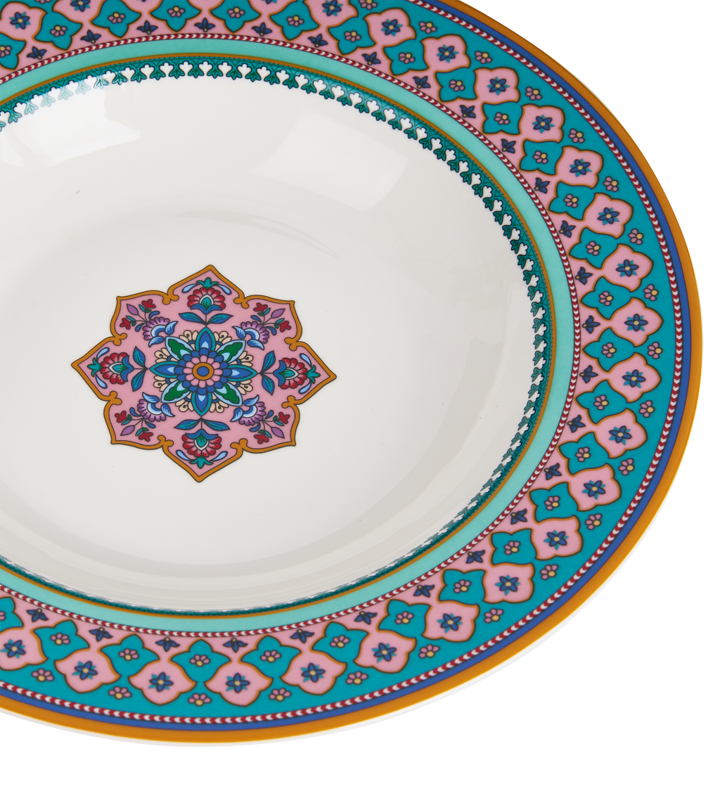 Blush and Bloom Winter Soup/Pasta Plate - Set of 6