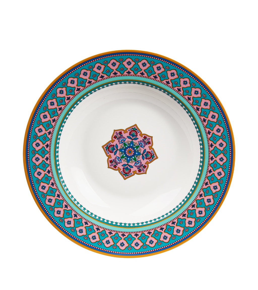 Blush and Bloom Winter Soup/Pasta Plate - Set of 6