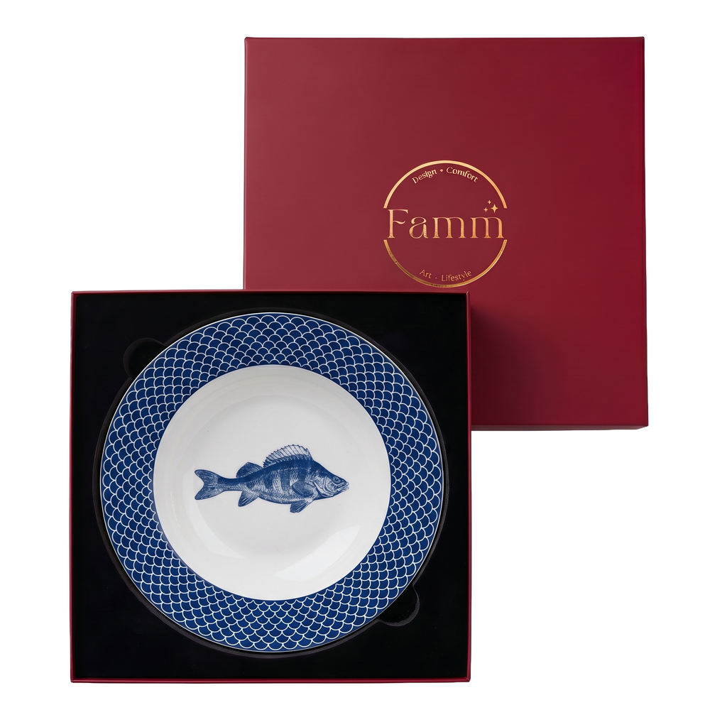 Atlantic Blue Soup/Pasta Plate - Set of 6