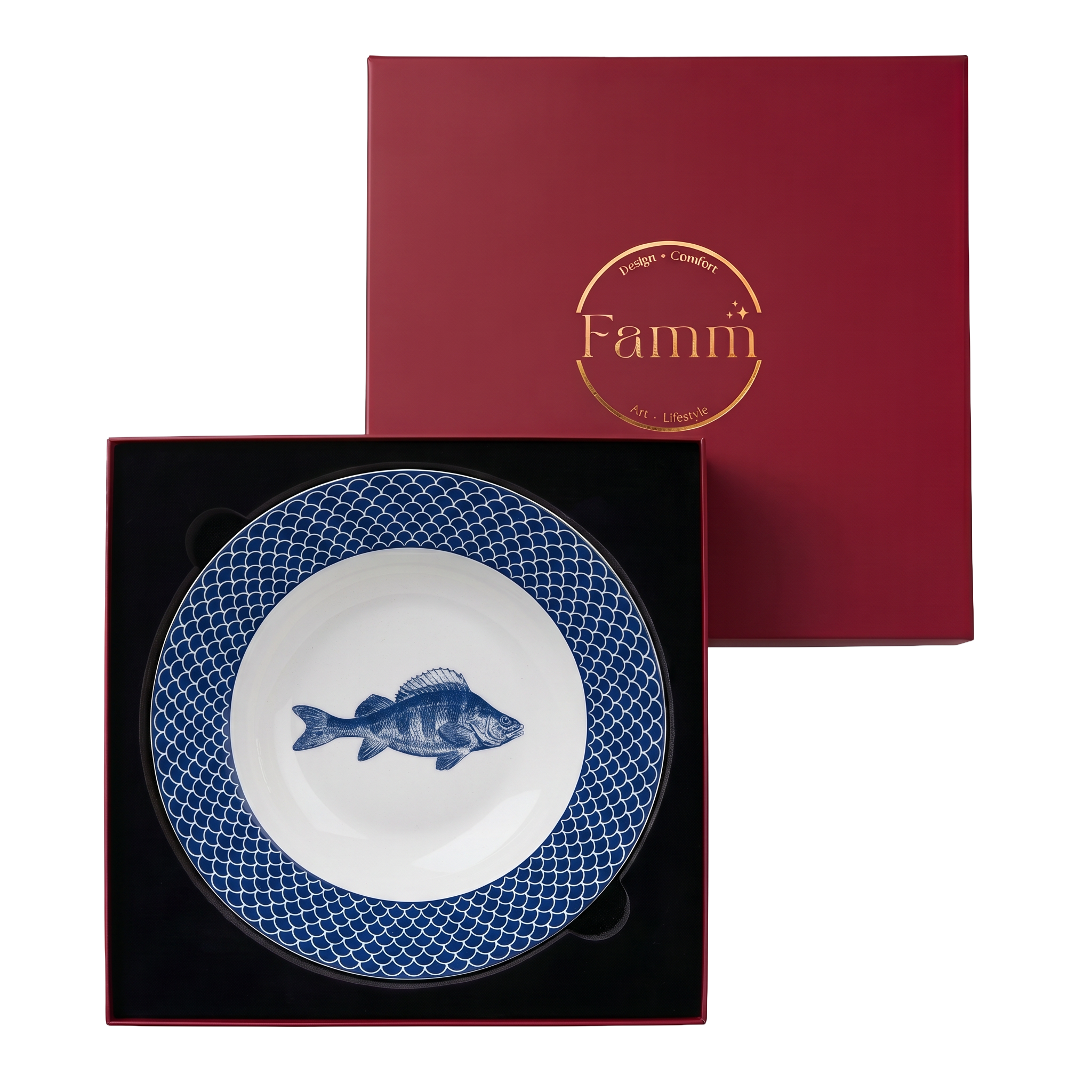 Atlantic Blue Soup/Pasta Plate - Set of 6