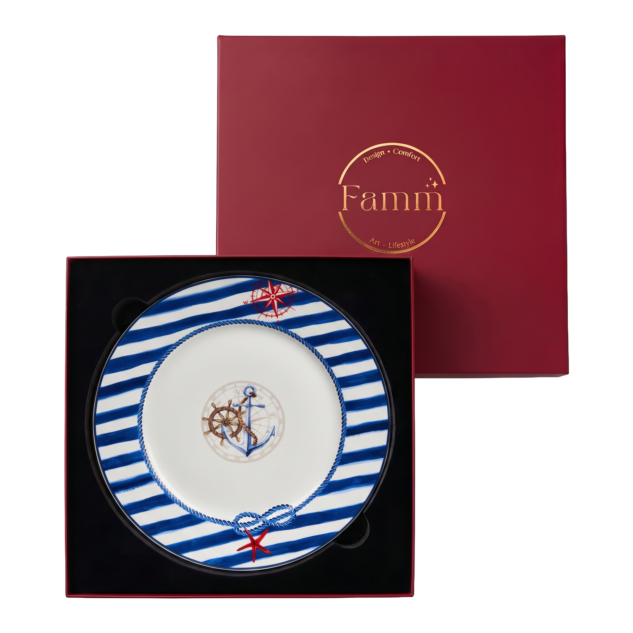 Blue Regatta Dinner Plate - Set of 6
