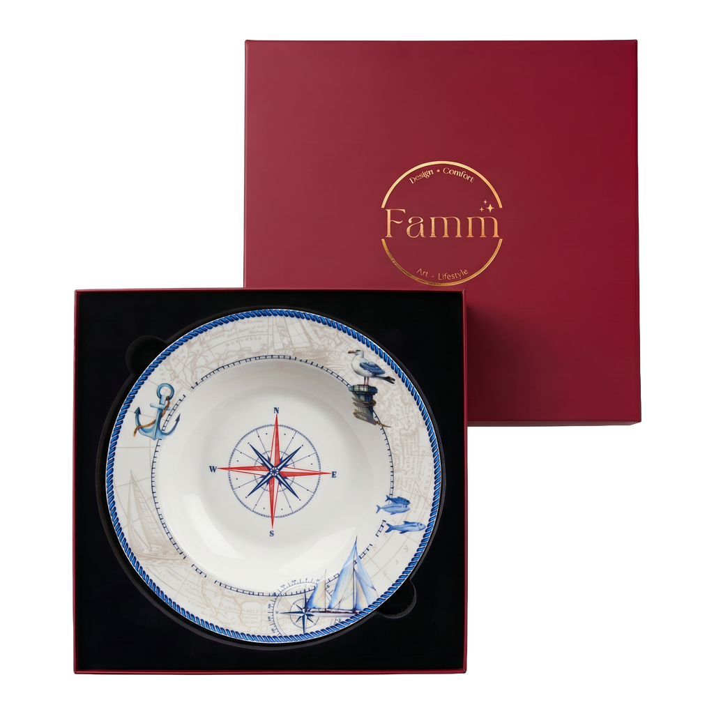 Blue Regatta Soup/Pasta Plate - Set of 6