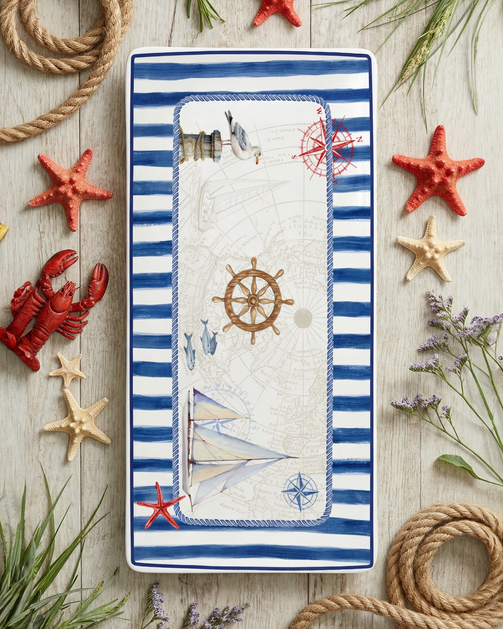 Blue Regatta Serving Platter Boat