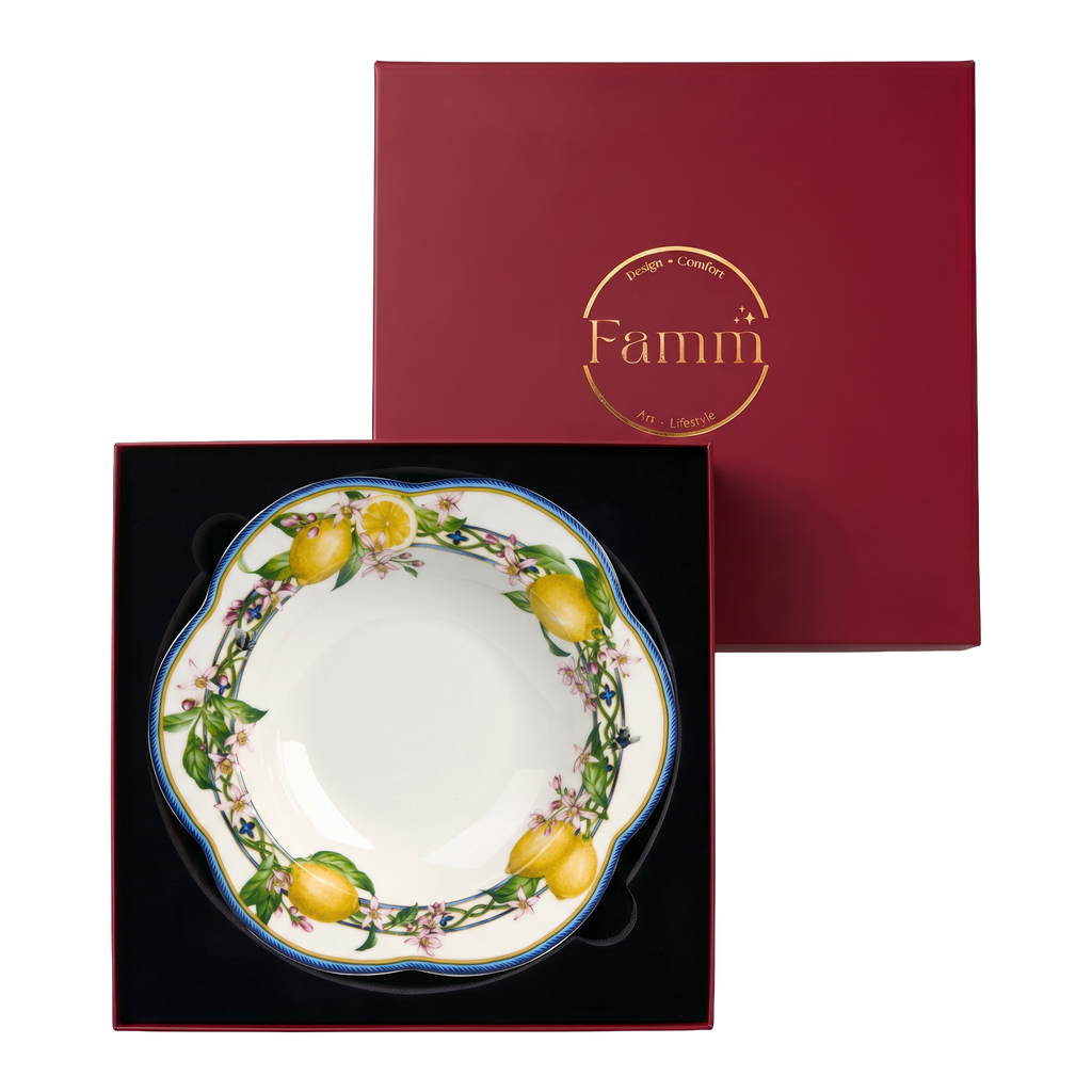 Capri Breeze Soup/Pasta Plate, Flower Shape - Set of 6