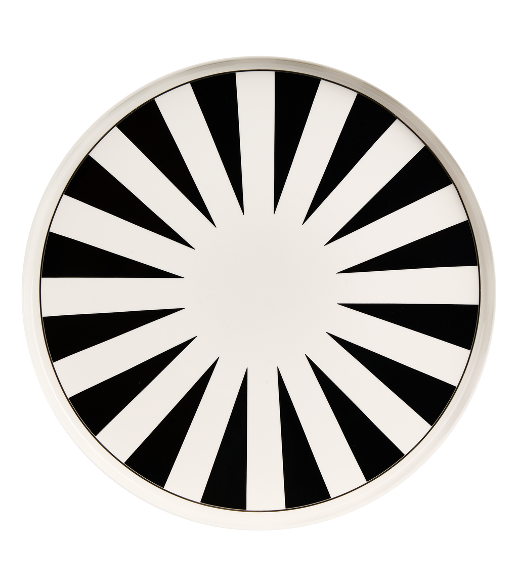 Holiday Hypnotica Cake Stand With Silver Rim