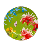 Symphony Garden Dessert Plate With Gold Rim - Set of 6