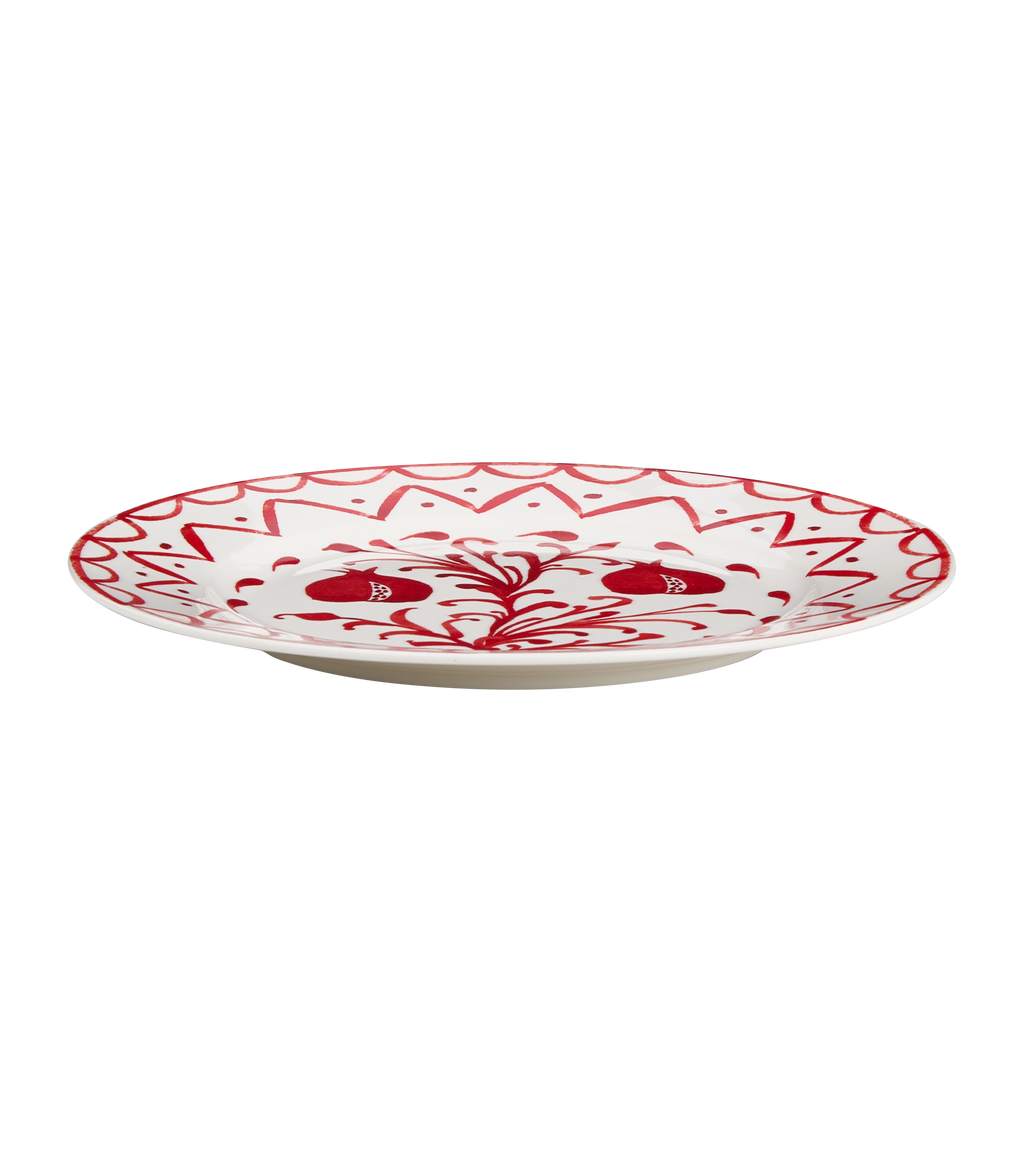 Pomegranate Winter Dessert Plate - Set of 6