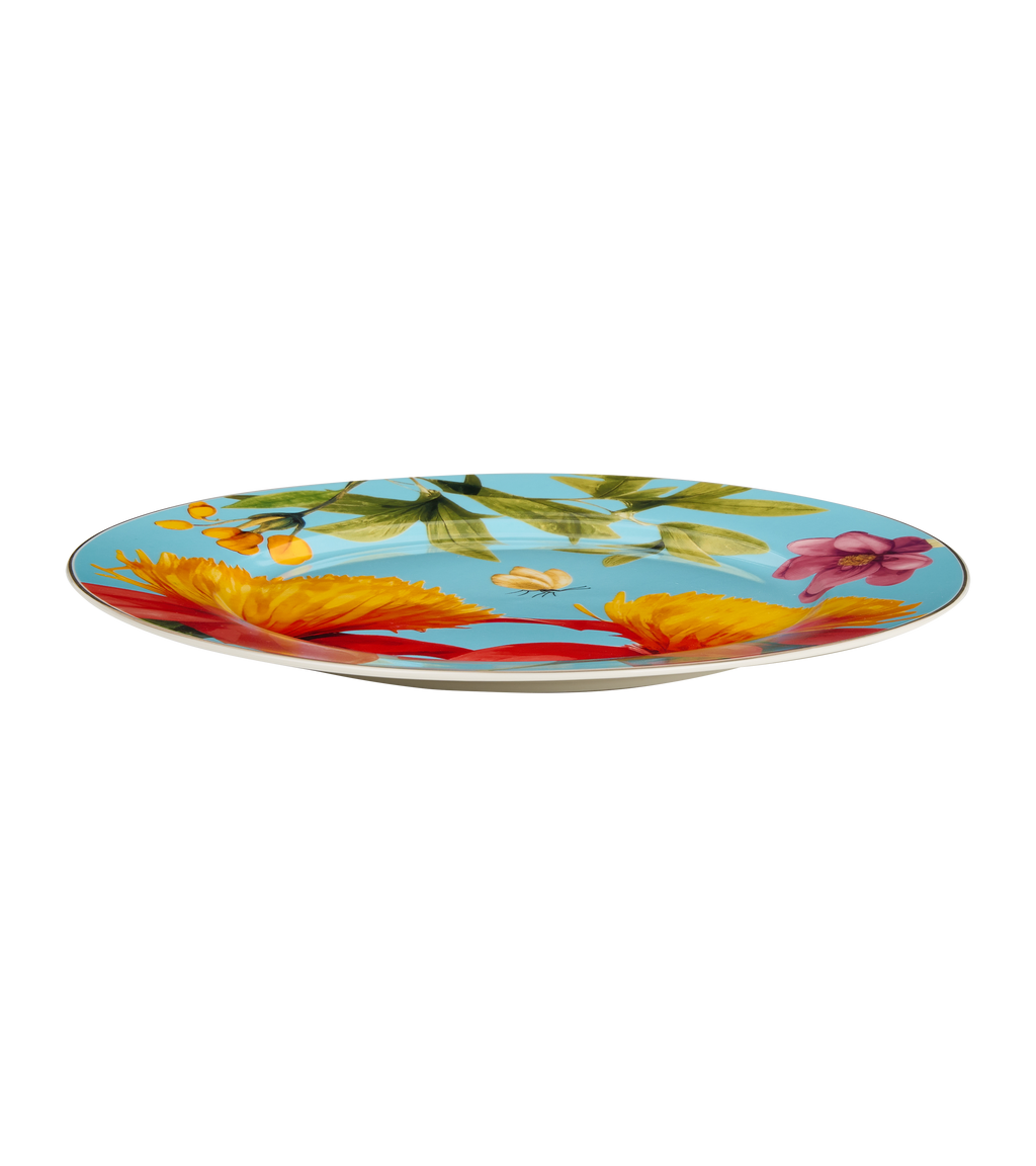 Symphony Garden Dinner Plate With Gold Rim - Set of 6