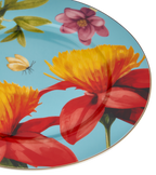 Symphony Garden Dinner Plate With Gold Rim - Set of 6