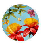 Symphony Garden Dinner Plate With Gold Rim - Set of 6