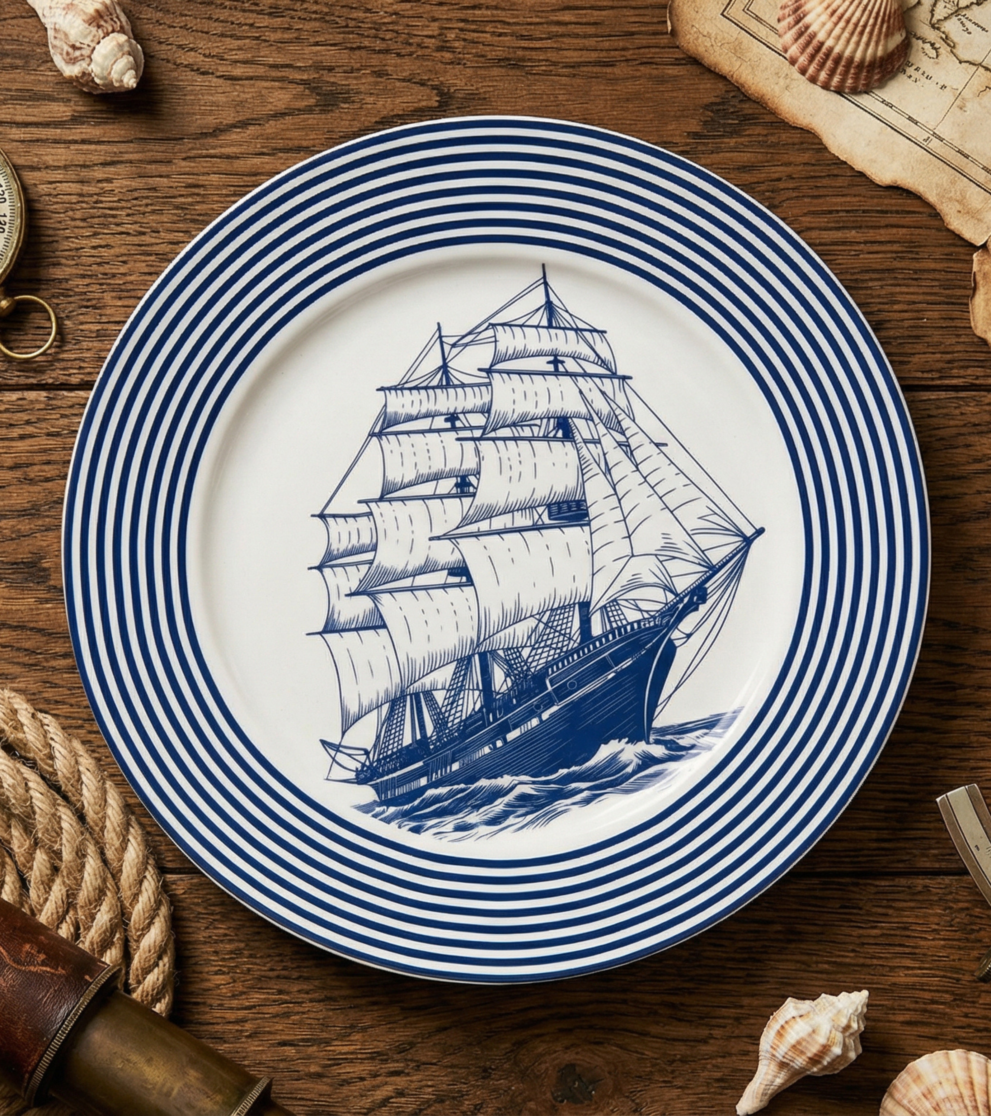 Atlantic Blue Dinner Plate - Set of 6
