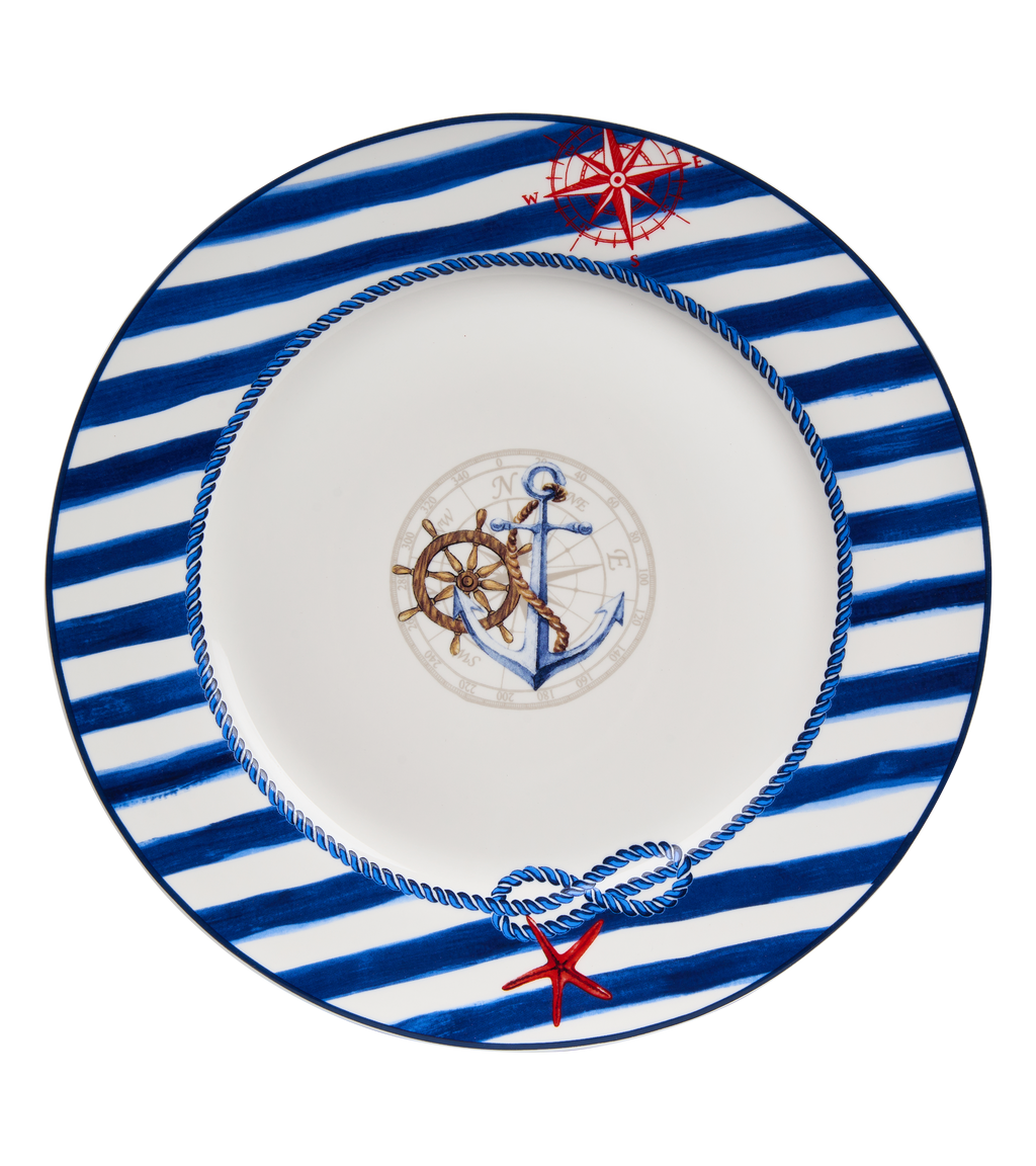 Blue Regatta Dinner Plate - Set of 6