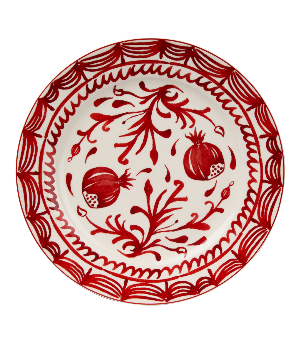 Pomegranate Winter Dinner Plate - Set of 6