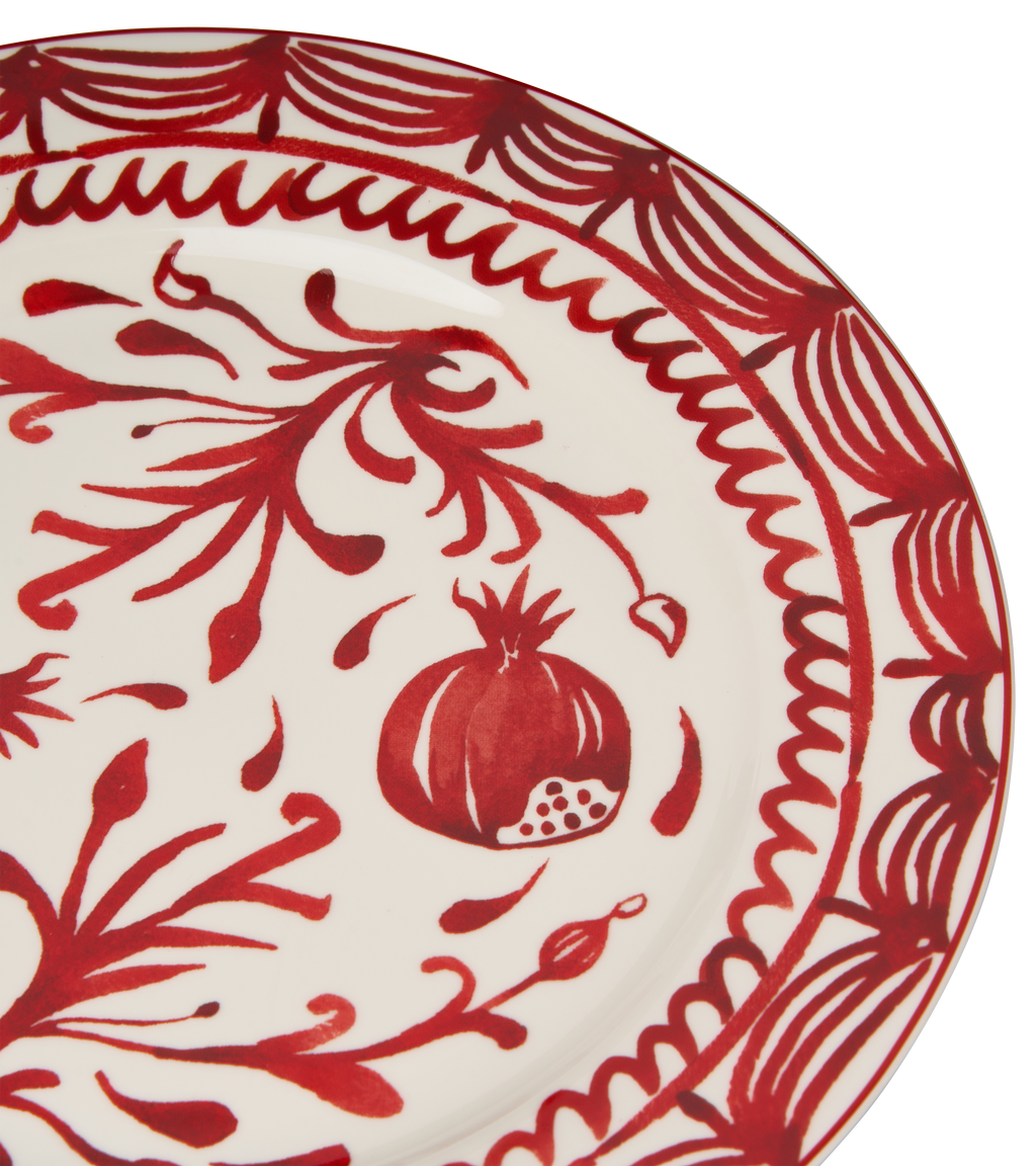 Pomegranate Winter Dinner Plate - Set of 6