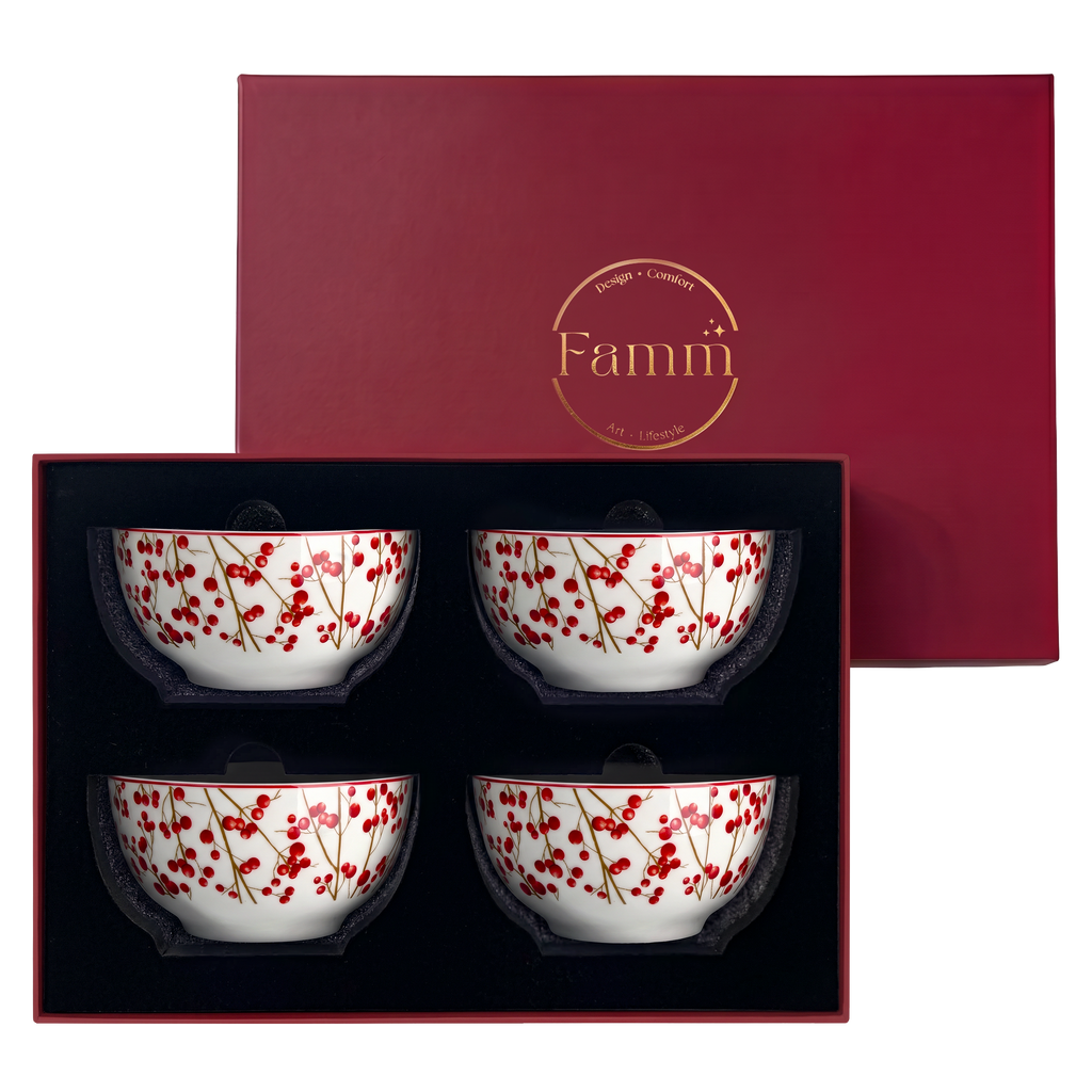 Songs Of Bird Season Cereal Bowl Berries - Set of 4