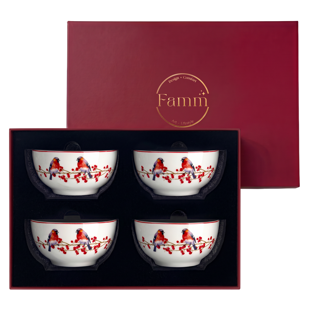 Songs Of Bird Season Cereal Bowl Birds - Set of 4