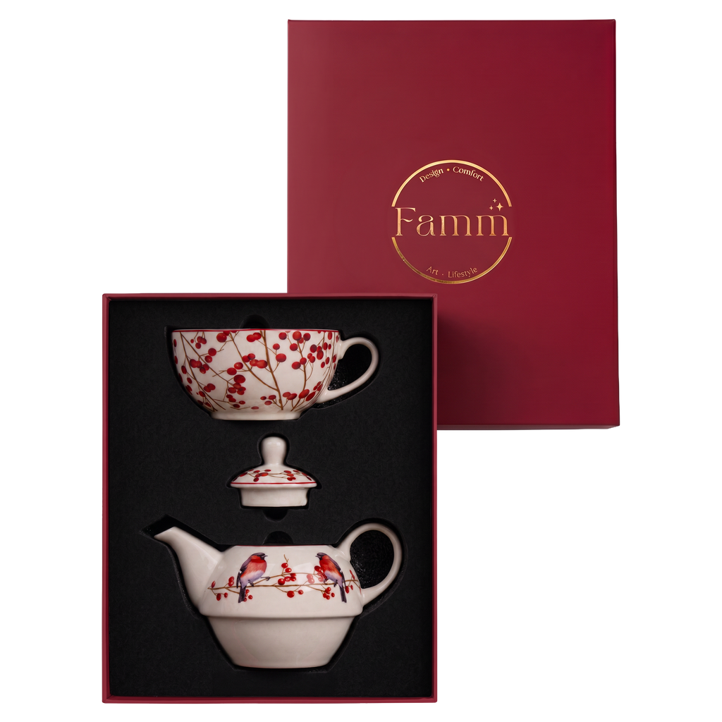 Songs Of Bird Season Stackable Teapot & Tea Cup