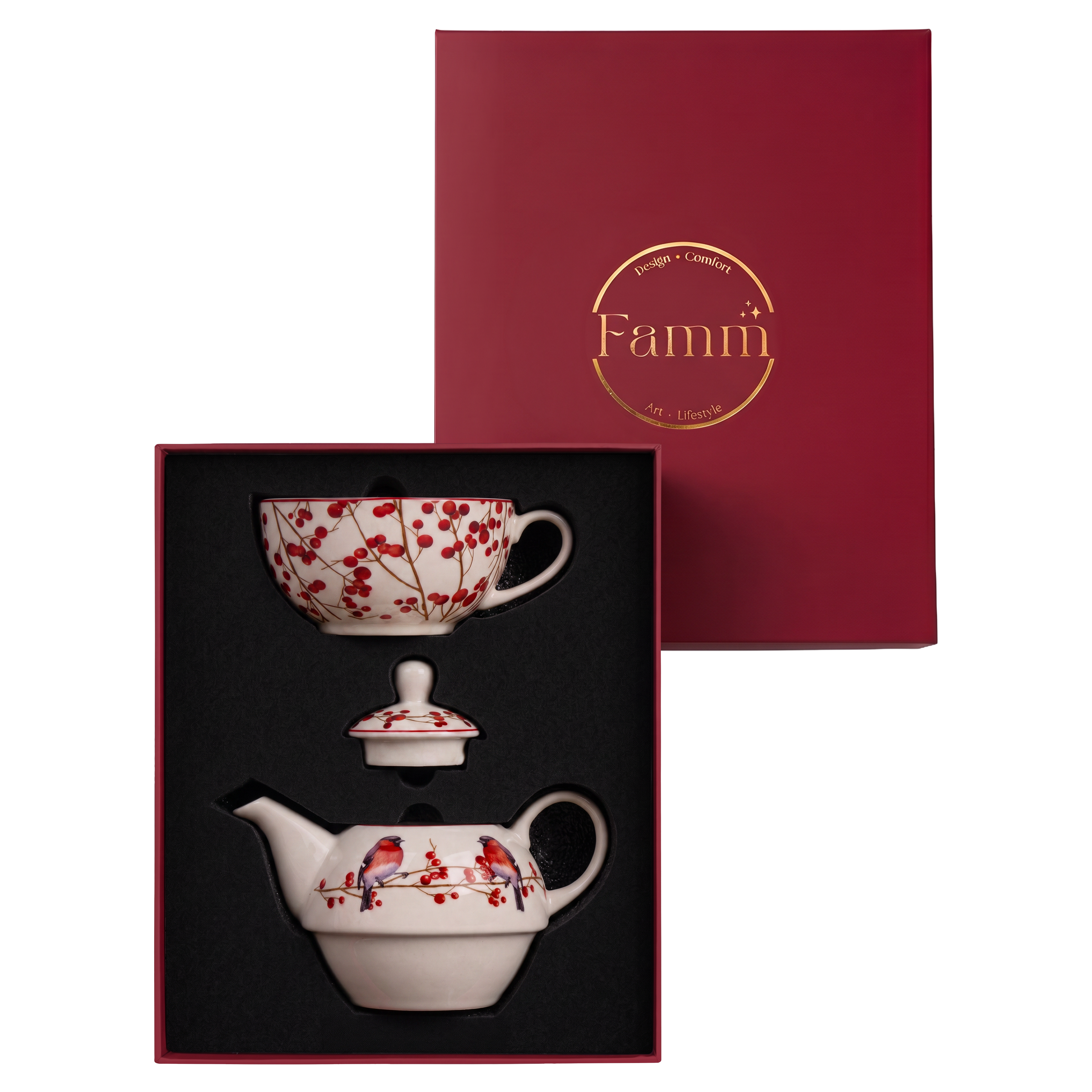 Songs Of Bird Season Stackable Teapot & Tea Cup