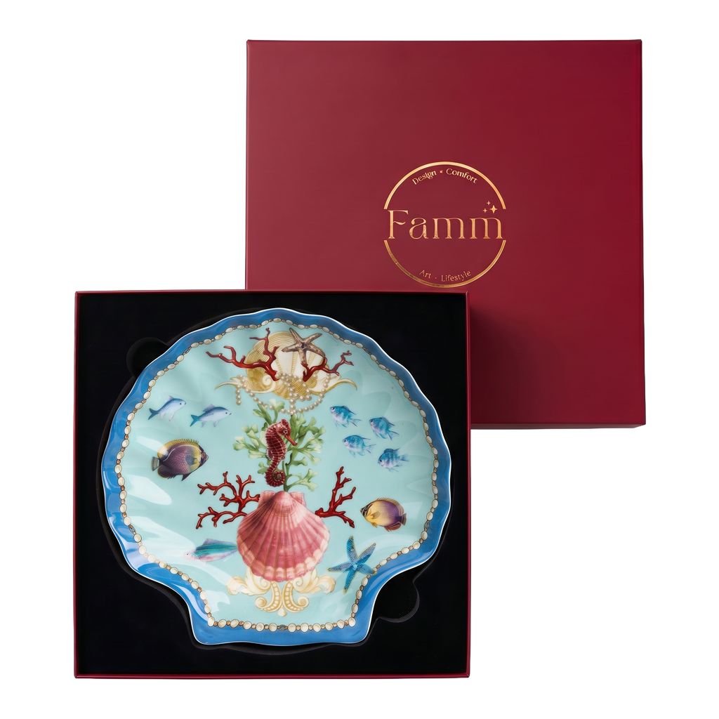Sea Whisper Dessert Plate Shell Shape - Set of 6