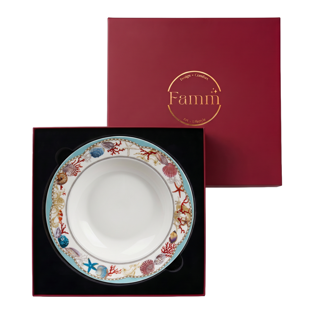 Sea Whisper Soup/Pasta Plate - Set of 6