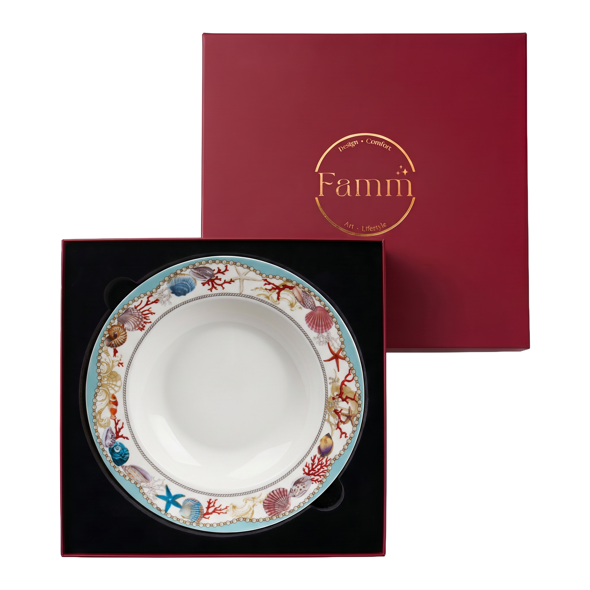 Sea Whisper Soup/Pasta Plate - Set of 6