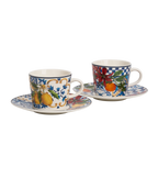 Dolce Vita Coffee Cup & Saucer Orange - Gift Box with Set of 2