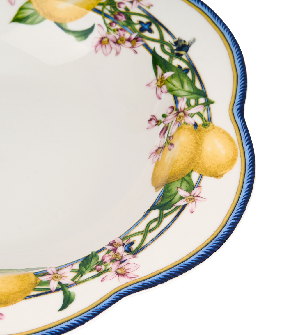Capri Breeze Soup/Pasta Plate, Flower Shape - Set of 6