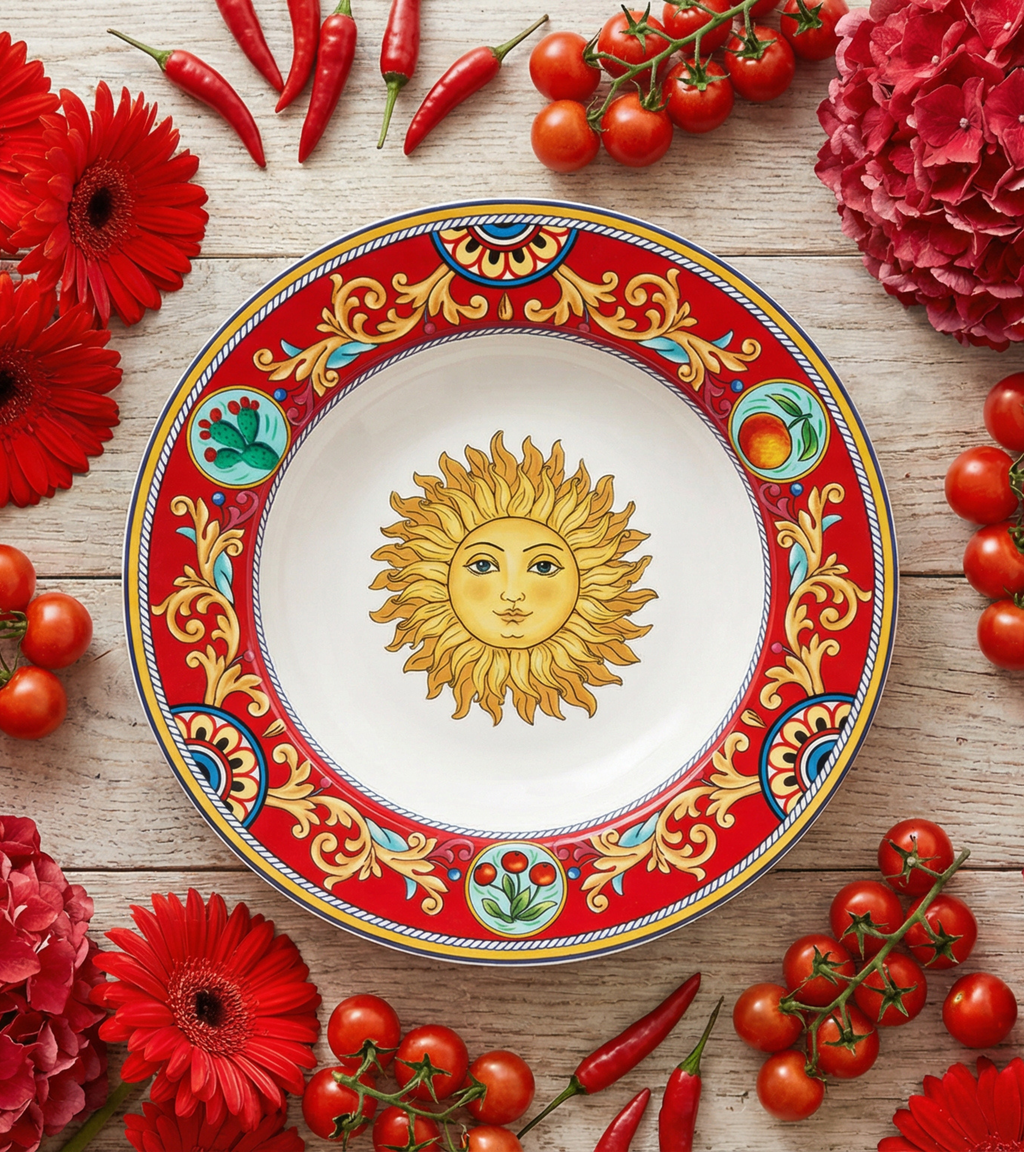 Sicilian Splendor Soup/Pasta Plate - Set of 6