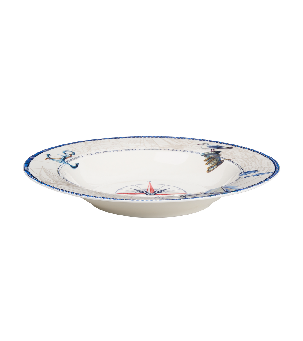 Blue Regatta Soup/Pasta Plate - Set of 6