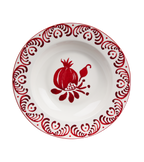 Pomegranate Winter Soup/Pasta Plate - Set of 6