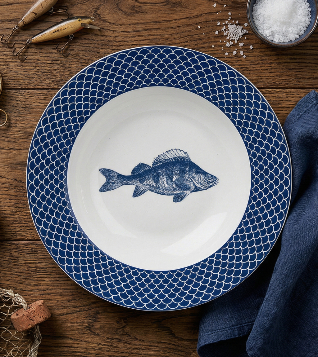 Atlantic Blue Soup/Pasta Plate - Set of 6
