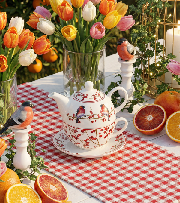 Songs Of Bird Season Stackable Teapot & Cup