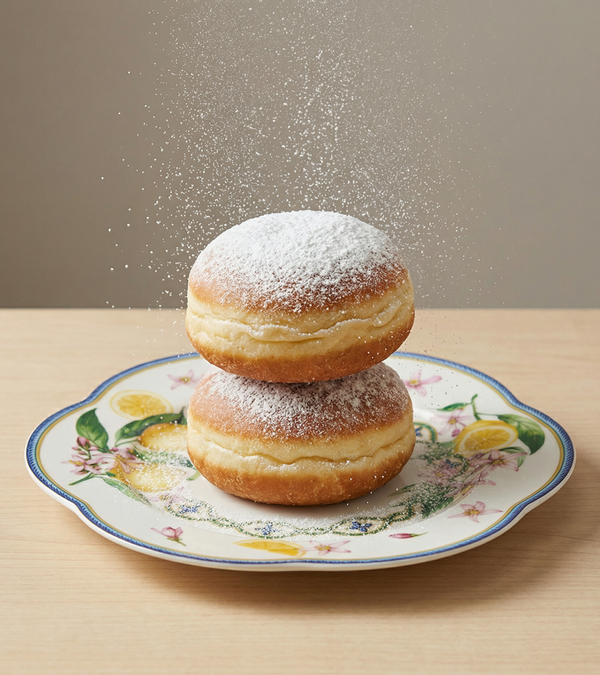 Berlin Ball with Egg Custard