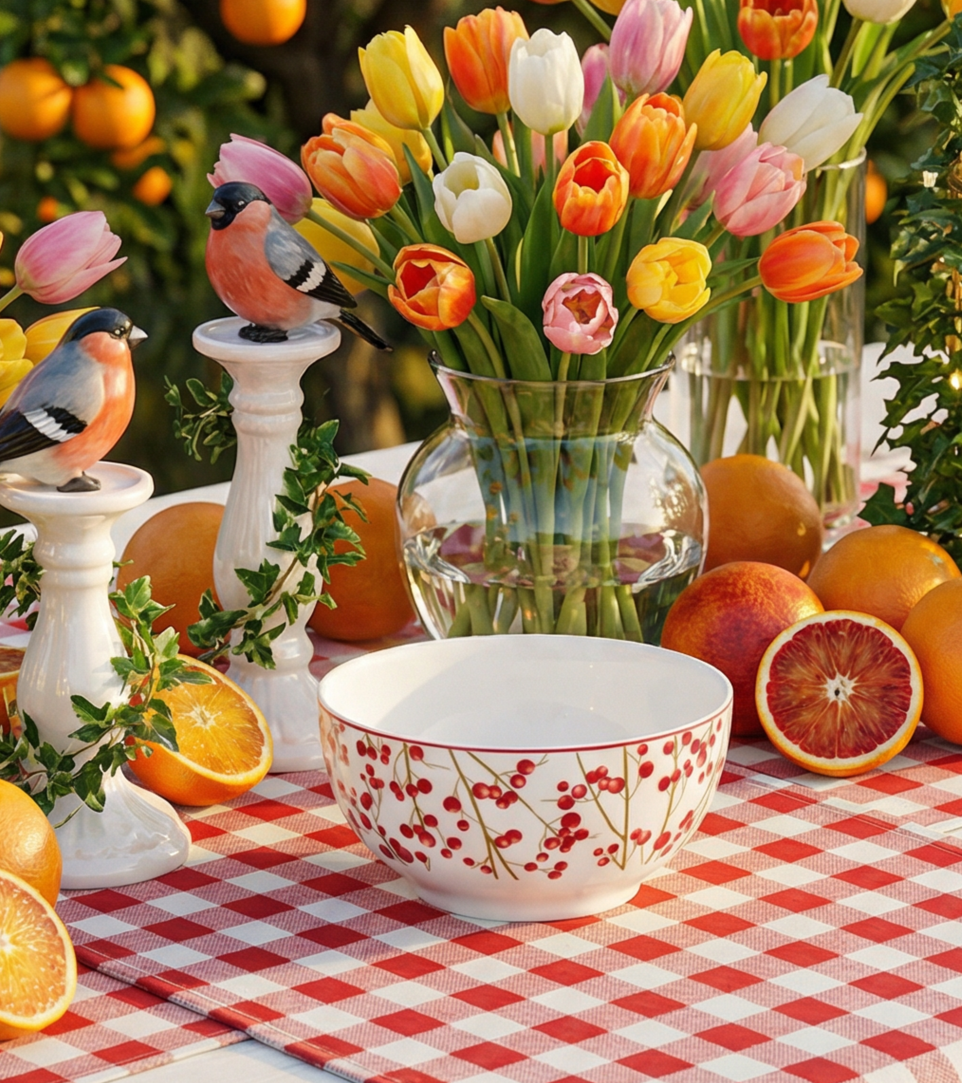 Songs Of Bird Season Cereal Bowl Berries - Set of 4